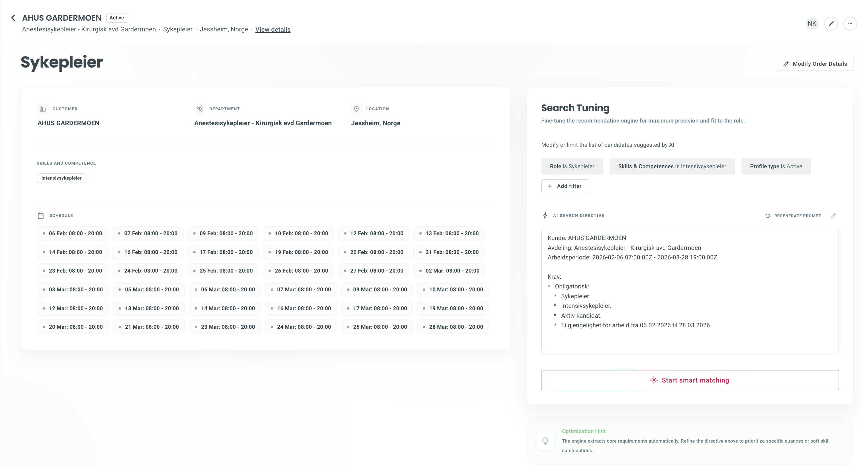 Deep search interface