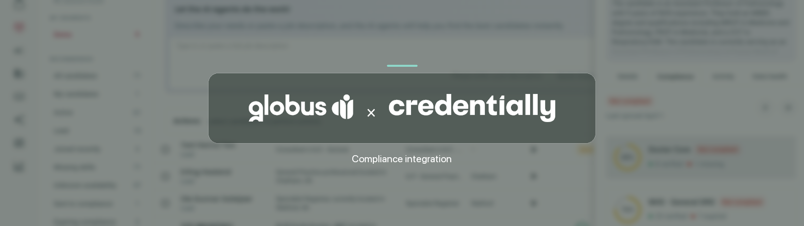 Globus.ai x Credentially compliance integration